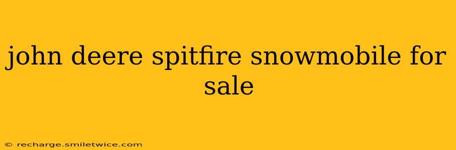 john deere spitfire snowmobile for sale