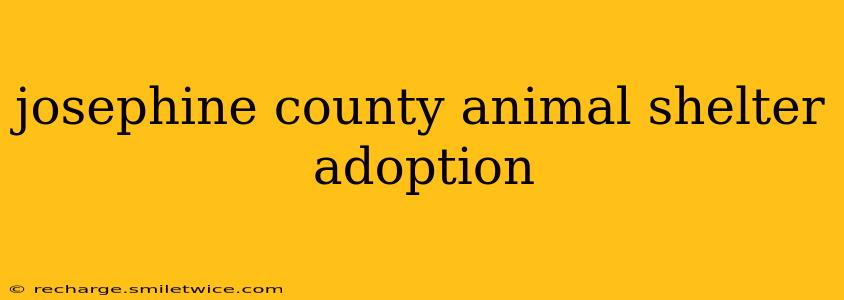josephine county animal shelter adoption