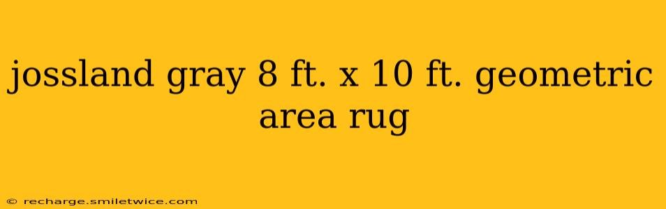 jossland gray 8 ft. x 10 ft. geometric area rug