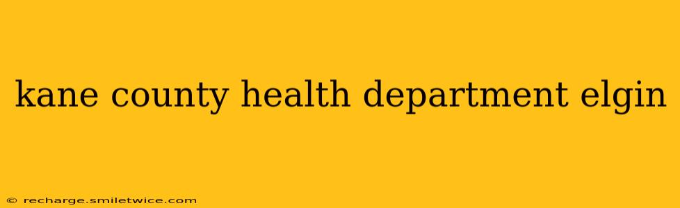 kane county health department elgin