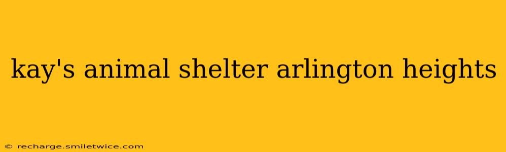kay's animal shelter arlington heights