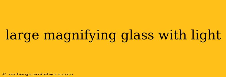 large magnifying glass with light