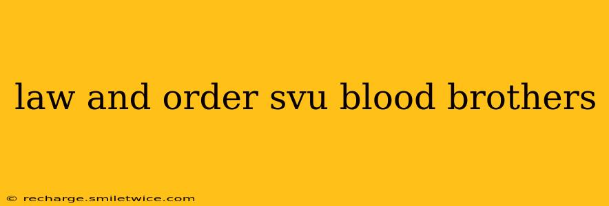 law and order svu blood brothers