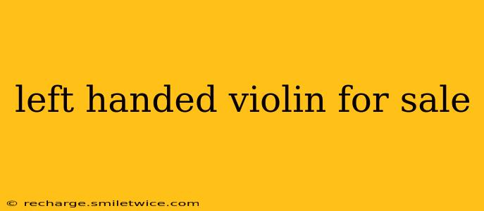 left handed violin for sale