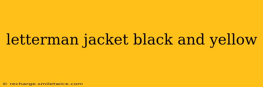 letterman jacket black and yellow
