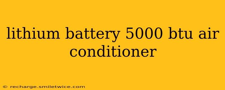 lithium battery 5000 btu air conditioner