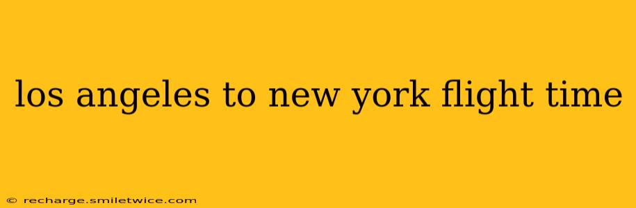 los angeles to new york flight time