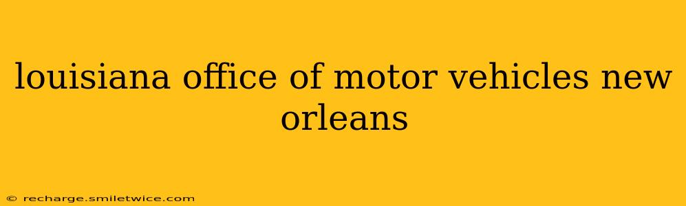 louisiana office of motor vehicles new orleans