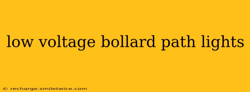 low voltage bollard path lights