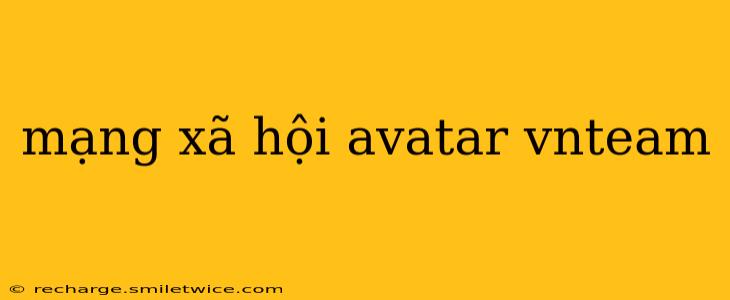 mạng xã hội avatar vnteam