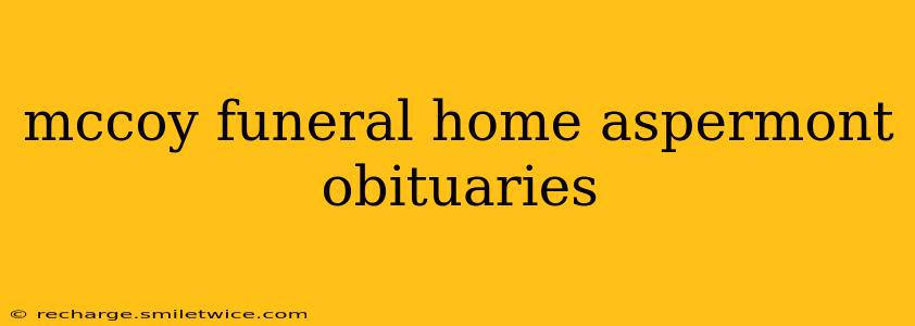 mccoy funeral home aspermont obituaries