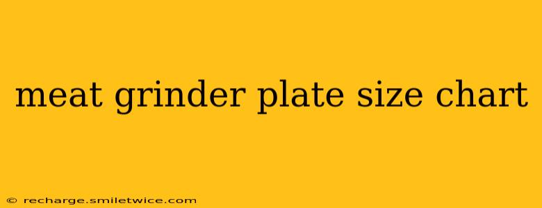 meat grinder plate size chart