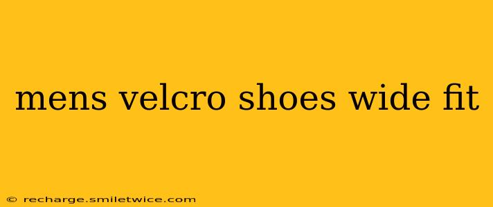 mens velcro shoes wide fit