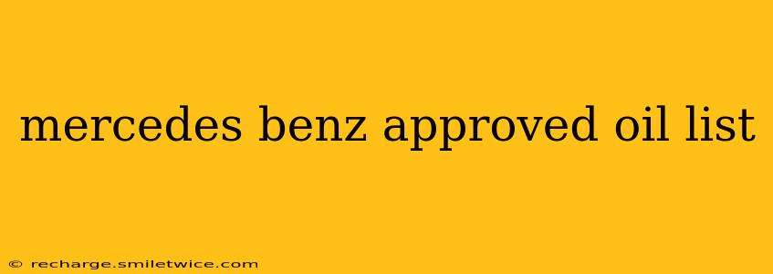 mercedes benz approved oil list