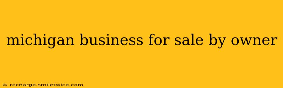 michigan business for sale by owner