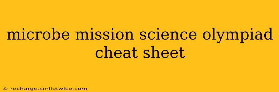 microbe mission science olympiad cheat sheet