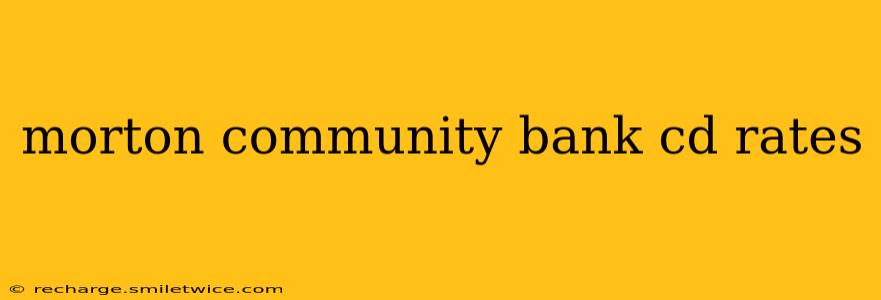 morton community bank cd rates