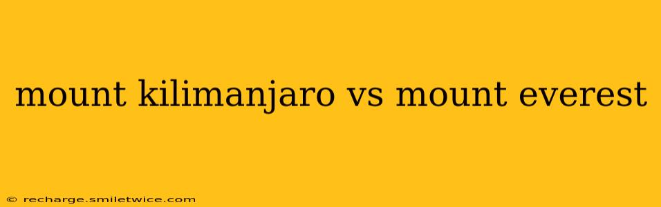 mount kilimanjaro vs mount everest