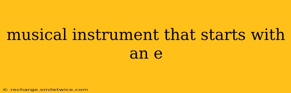 musical instrument that starts with an e