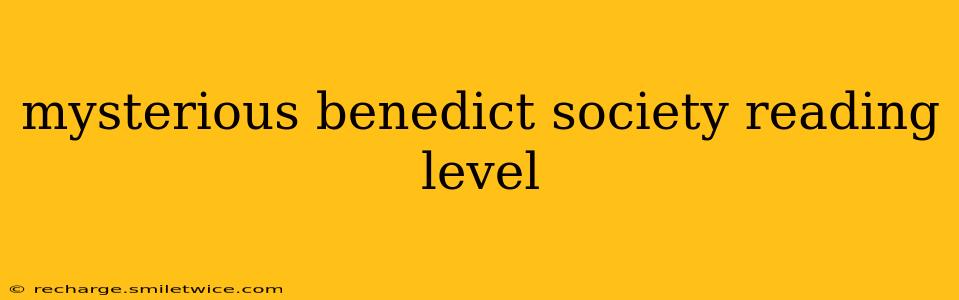 mysterious benedict society reading level