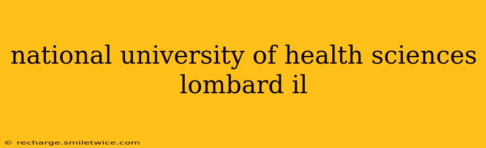 national university of health sciences lombard il