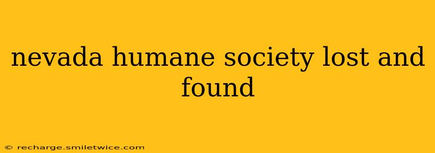 nevada humane society lost and found