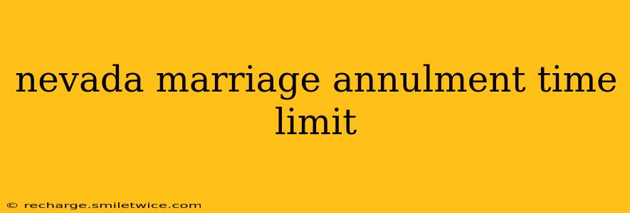 nevada marriage annulment time limit