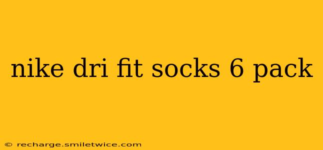 nike dri fit socks 6 pack