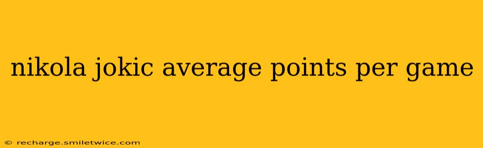 nikola jokic average points per game