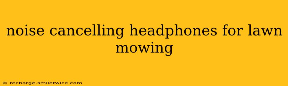 noise cancelling headphones for lawn mowing