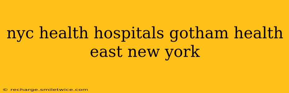 nyc health hospitals gotham health east new york