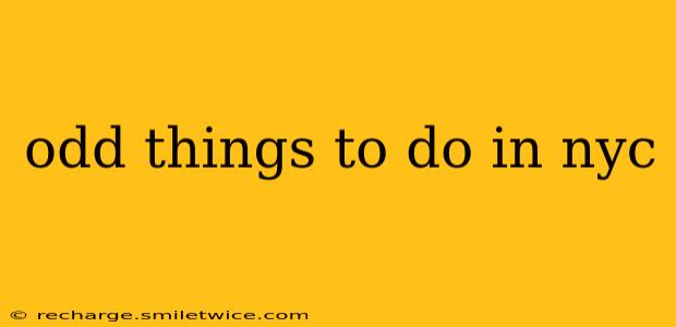 odd things to do in nyc