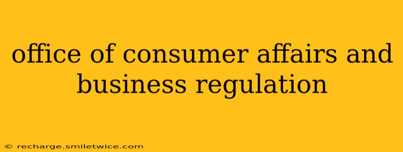 office of consumer affairs and business regulation