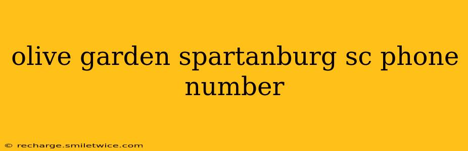 olive garden spartanburg sc phone number