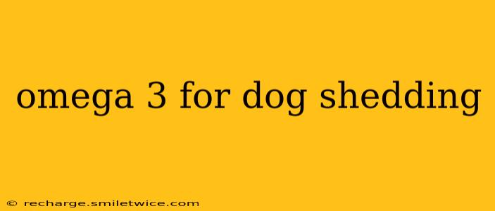 omega 3 for dog shedding