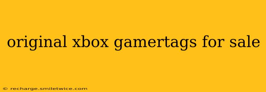 original xbox gamertags for sale