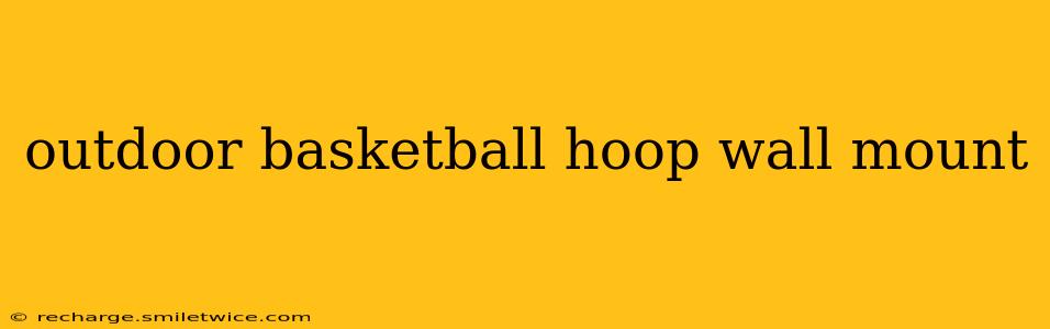 outdoor basketball hoop wall mount
