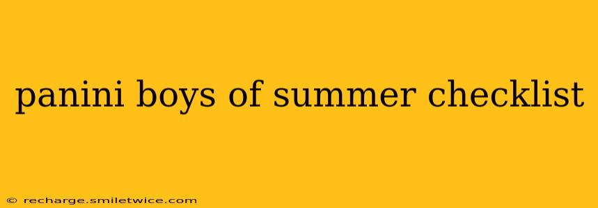 panini boys of summer checklist
