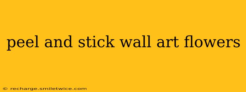 peel and stick wall art flowers