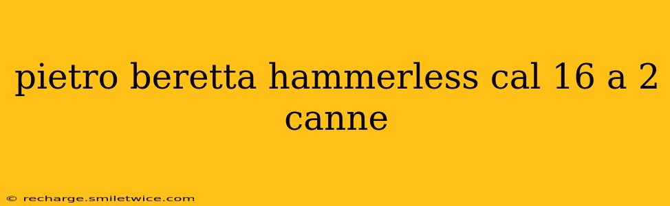 pietro beretta hammerless cal 16 a 2 canne