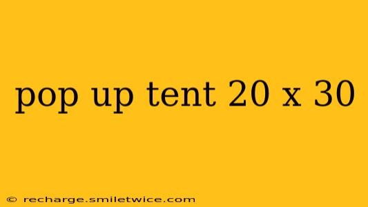 pop up tent 20 x 30