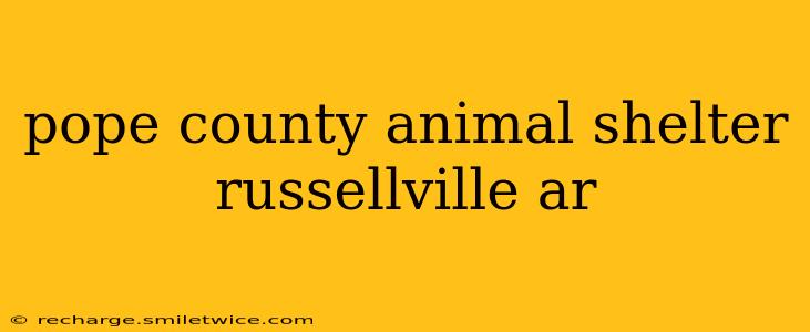 pope county animal shelter russellville ar