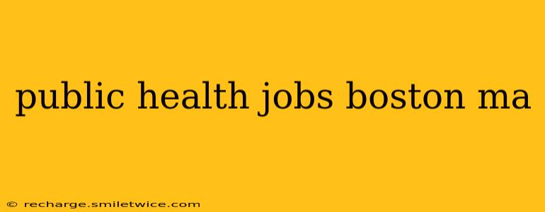 public health jobs boston ma