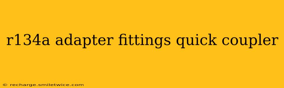 r134a adapter fittings quick coupler