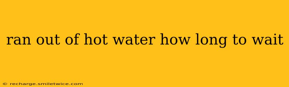 ran out of hot water how long to wait