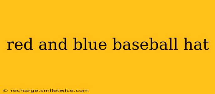 red and blue baseball hat