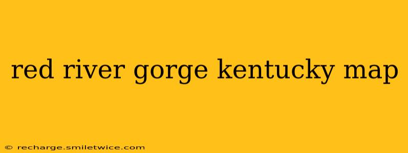 red river gorge kentucky map