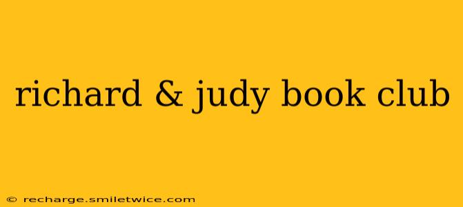 richard & judy book club