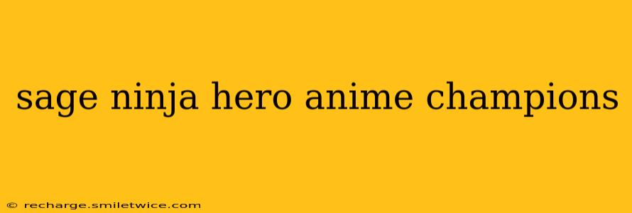 sage ninja hero anime champions