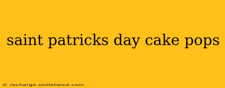 saint patricks day cake pops